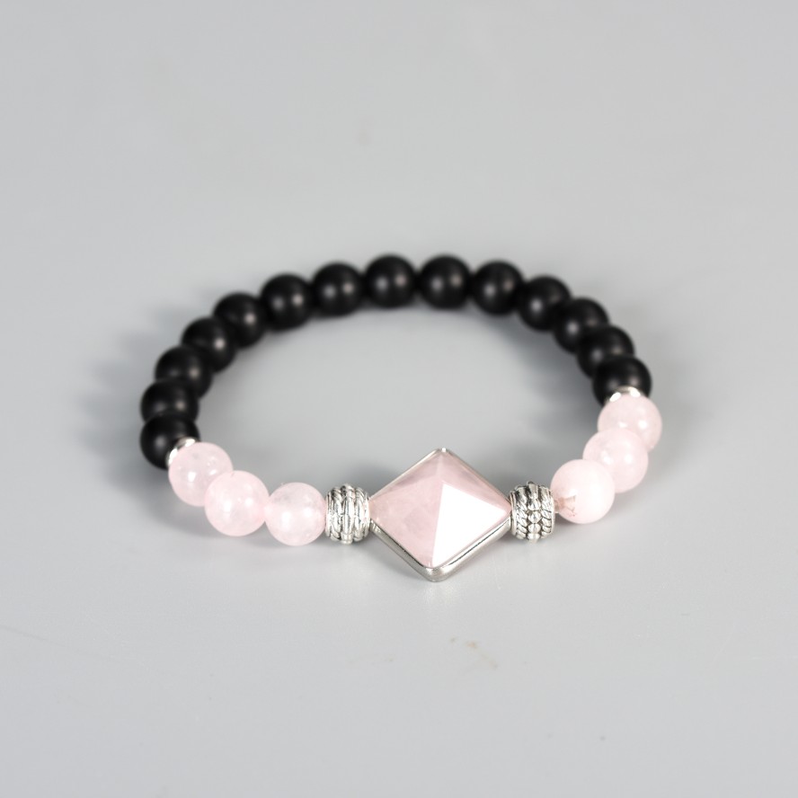 Pyramid Crystal Natural Stone Bracelet